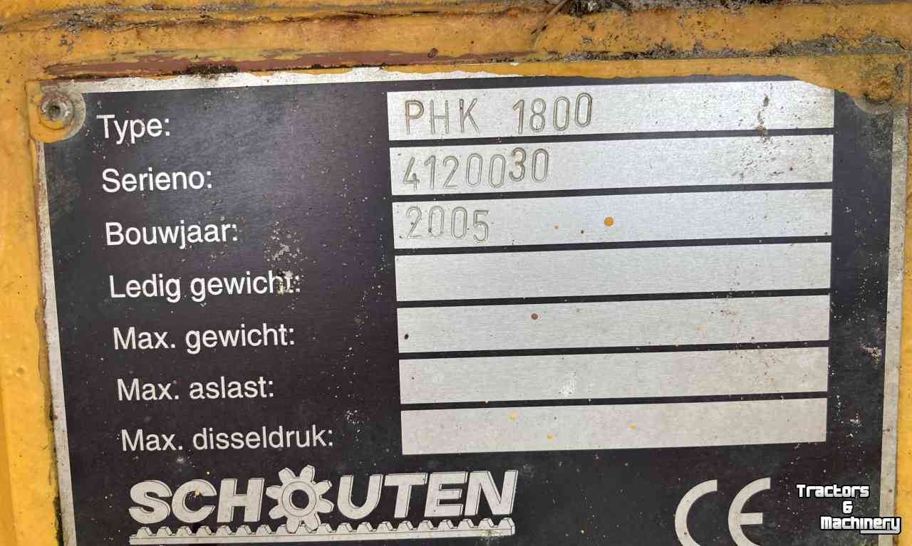 Aérateur de gazon Schouten PHK 1800 Verticuteerder / Verticuteermachine