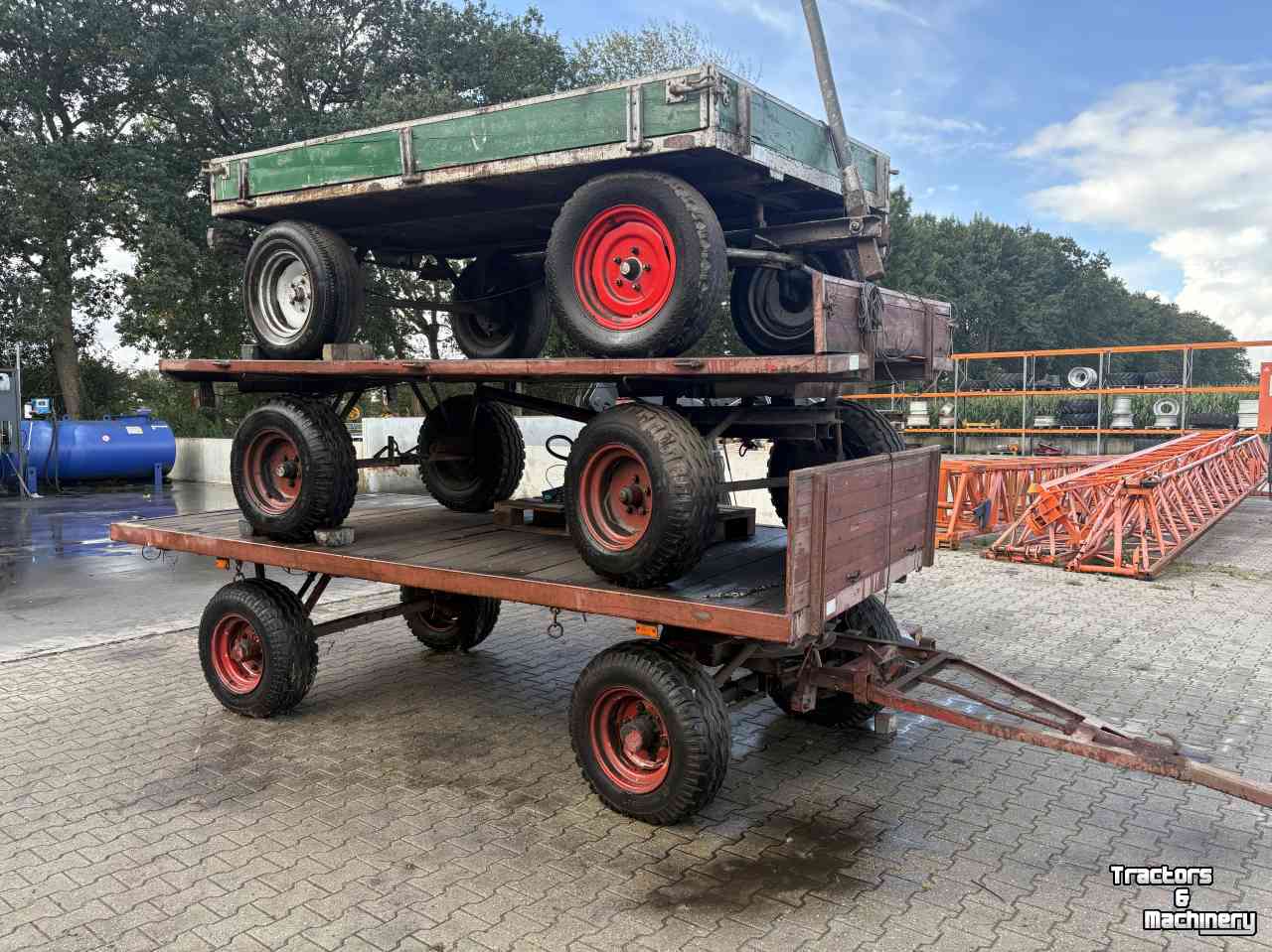 Remorque  Landbouw wagens 3 stuks met kenteken.