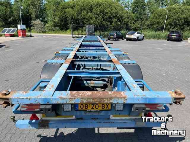 Remorque pour camion Schmitz Cargobull, Fruehauf container chassis, LAG container chassis / kipper