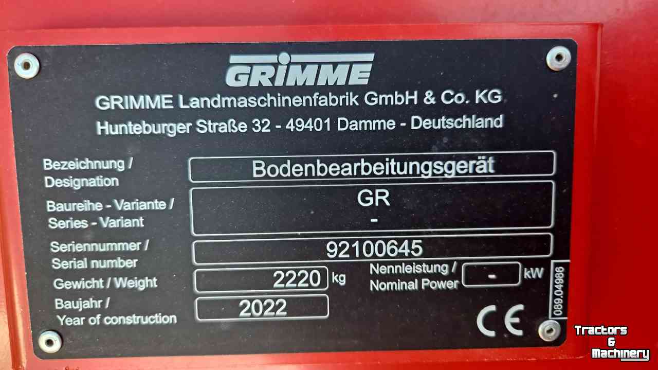 Fraise rotative Grimme GR 300