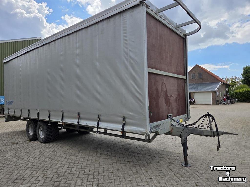 Remorque à bâche pour transport / Remorque de récolte trainé  Onbekend VD Beucken oogstwagen