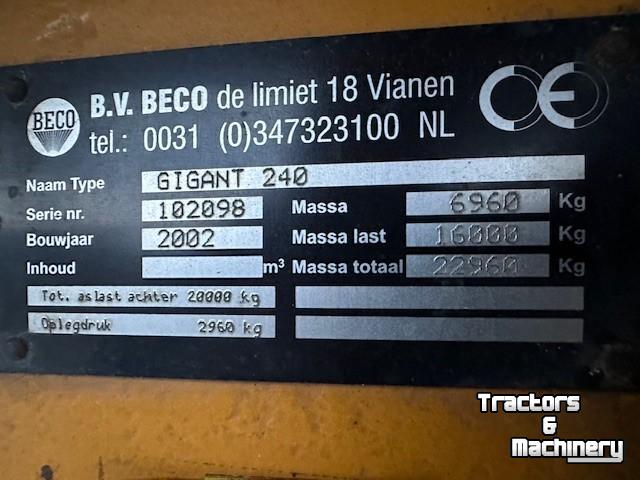 Benne agricole Beco Gigant 240 Gronddumper