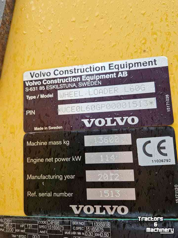 Chargeuse sur pneus Volvo L60G
