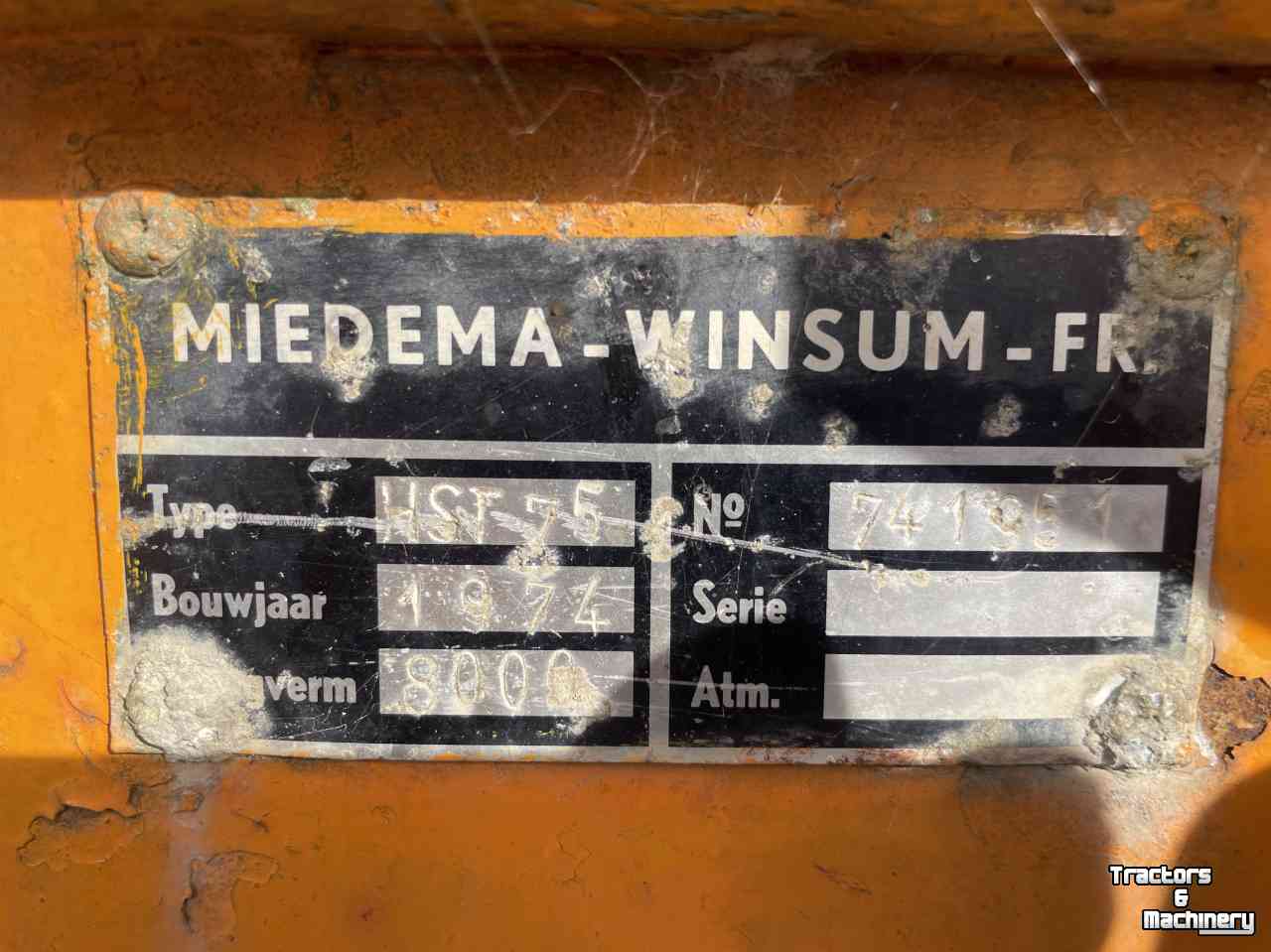 Benne agricole Miedema HST 75