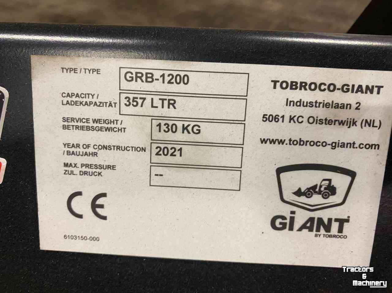 Godets chargeur Giant Grondbak 1.20
