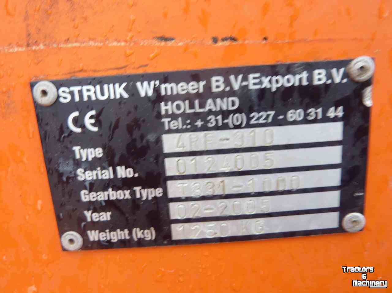 Fraise buteuse Struik RF310