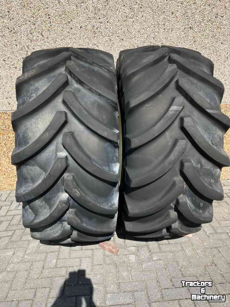 Roues, Pneus, Jantes, Barillets Jumelage Vredestein Set TRAXION HARVEST 800/65R32 compleet op Velg aansluiting 280/335/10gaats