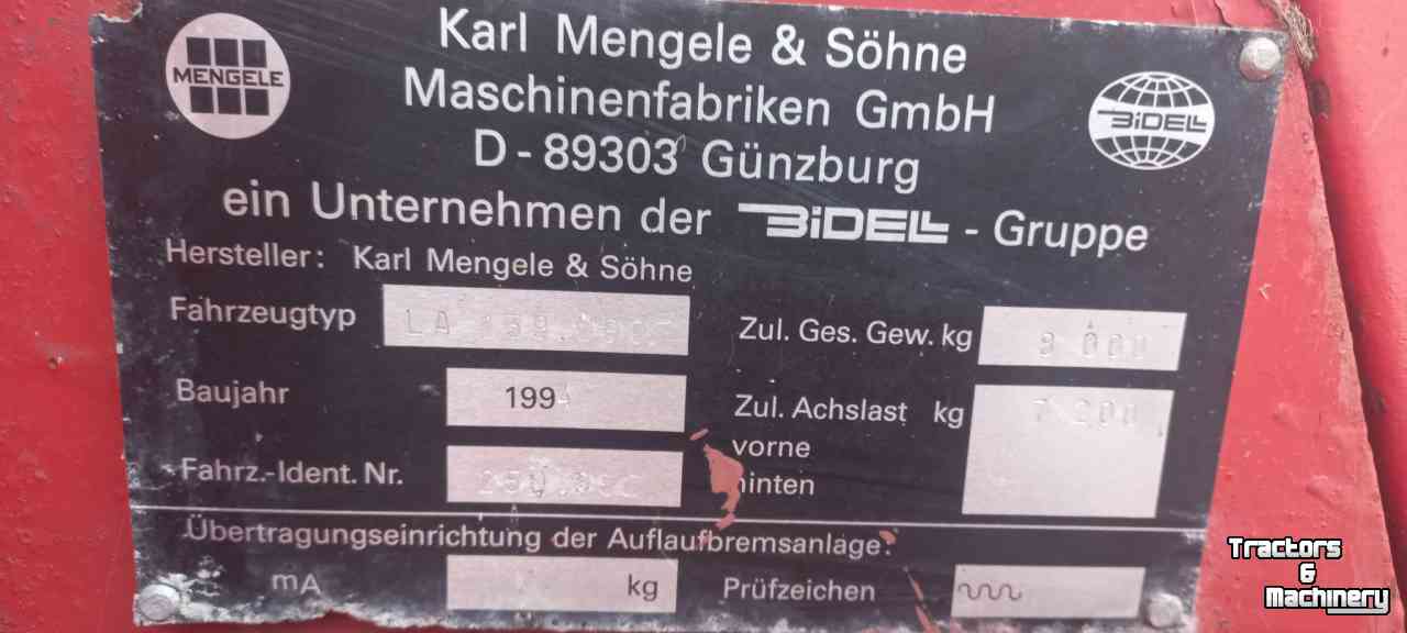 Autochargeuse Mengele Super Garant 538/2