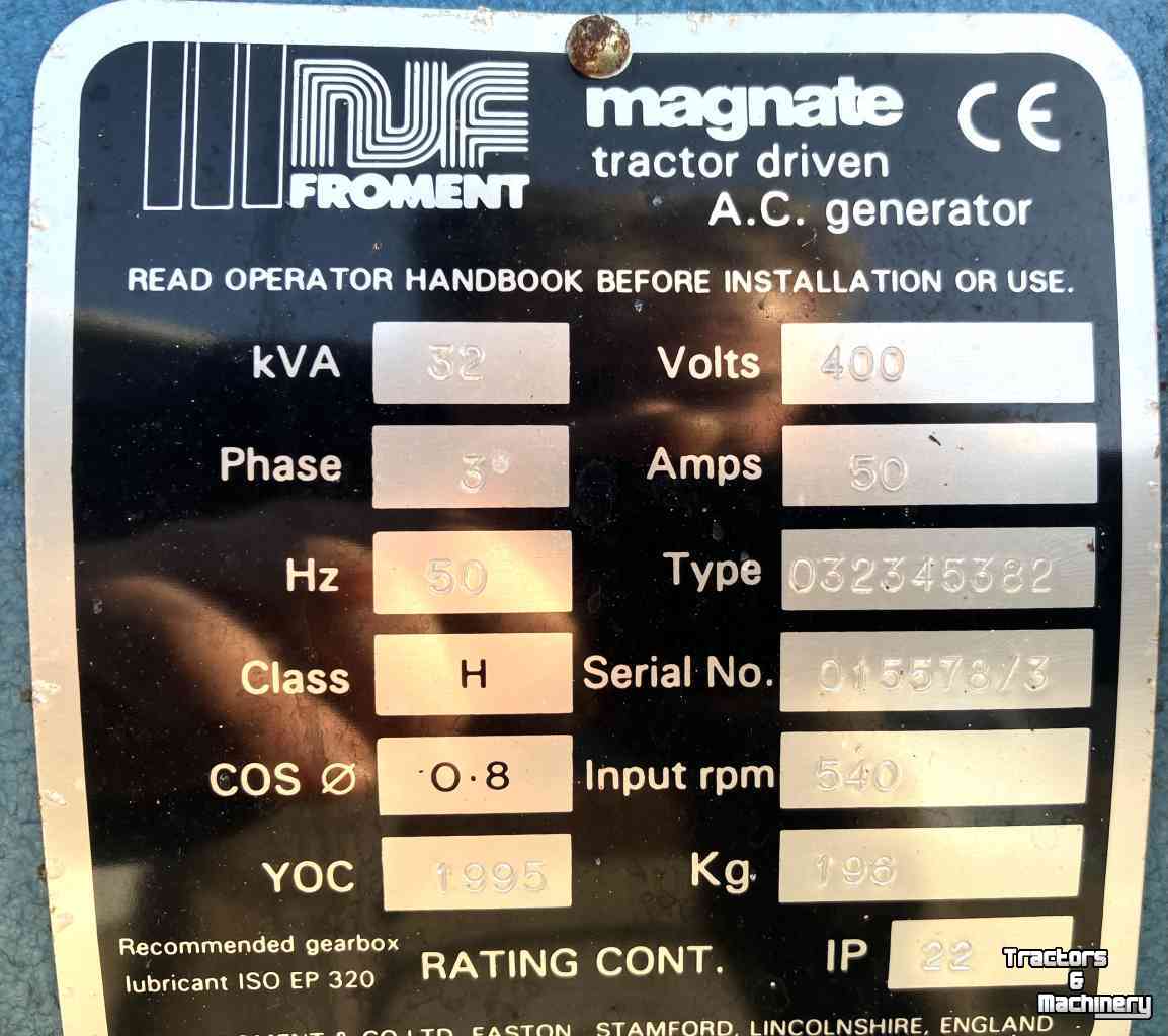 Groupes électrogènes Magnate 32 kva generator pto aangedreven