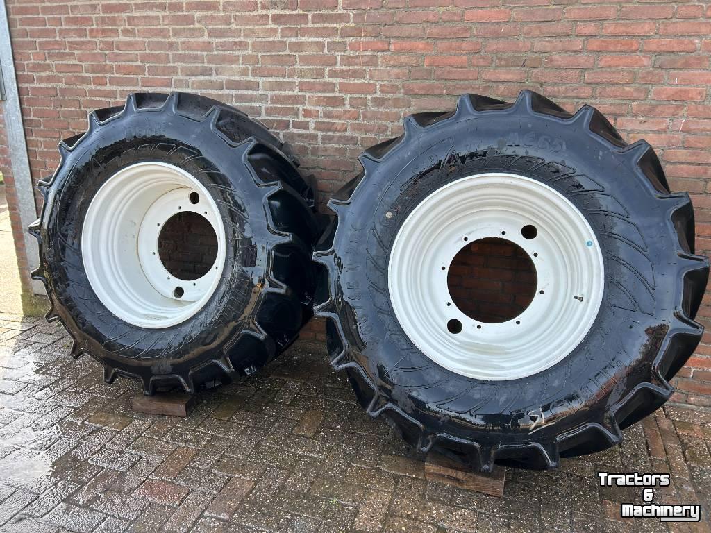 Roues, Pneus, Jantes, Barillets Jumelage Mitas 650/75R38 SFT + 600/65R28
