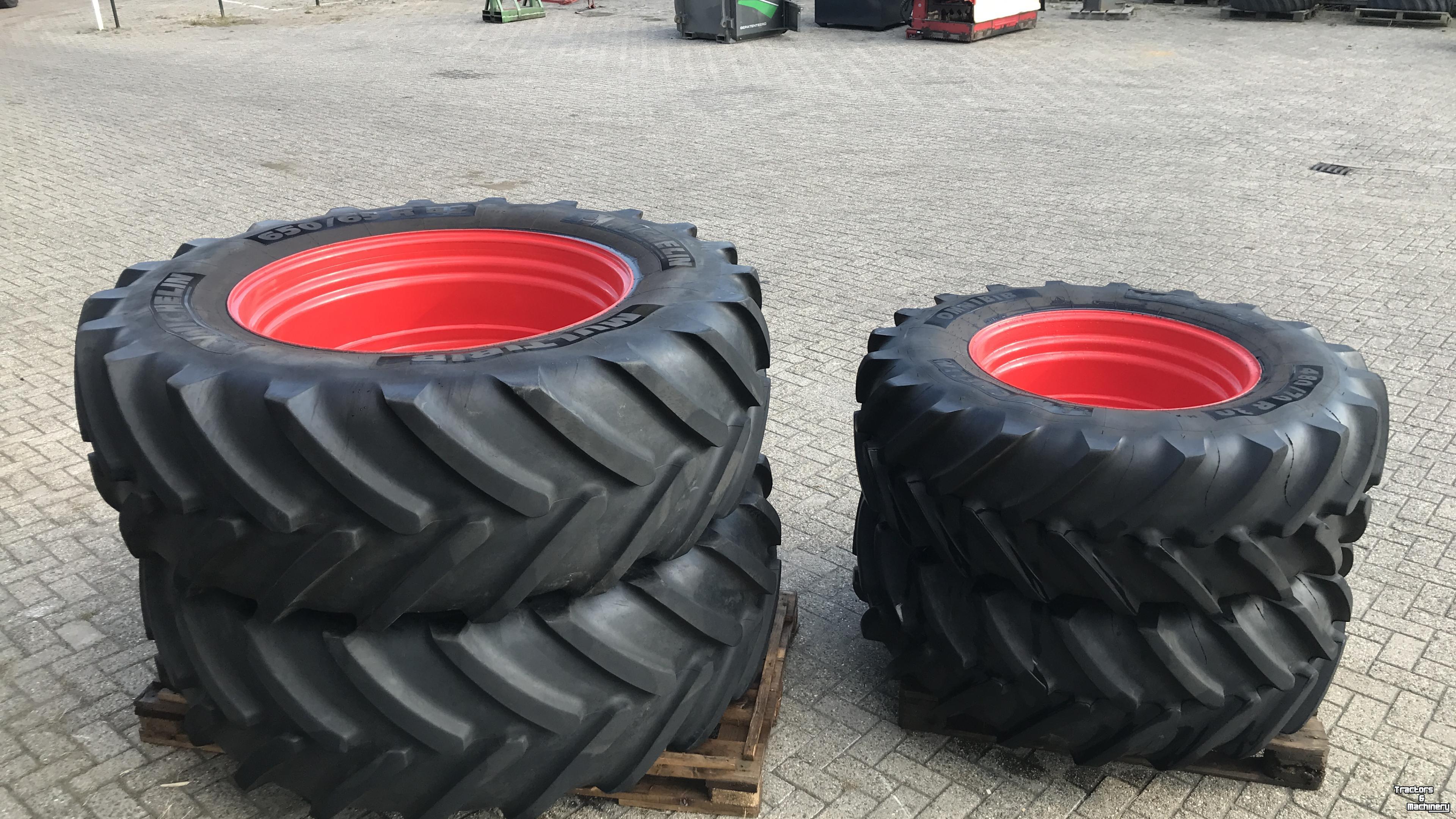 Roues, Pneus, Jantes, Barillets Jumelage Michelin 650/65R42 + 480/70R30 spoor 213cm