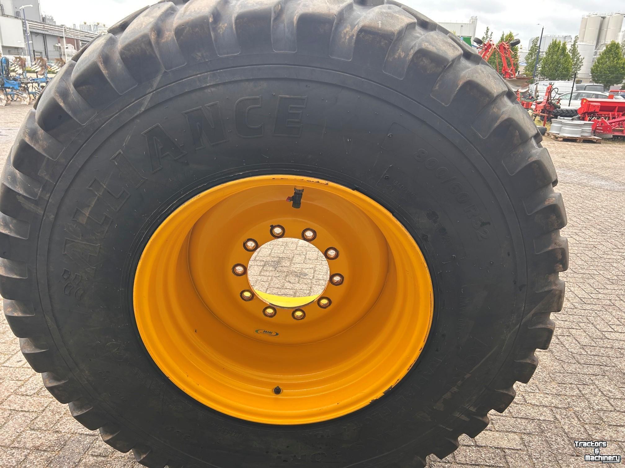 Roues, Pneus, Jantes, Barillets Jumelage Alliance 800/65R32