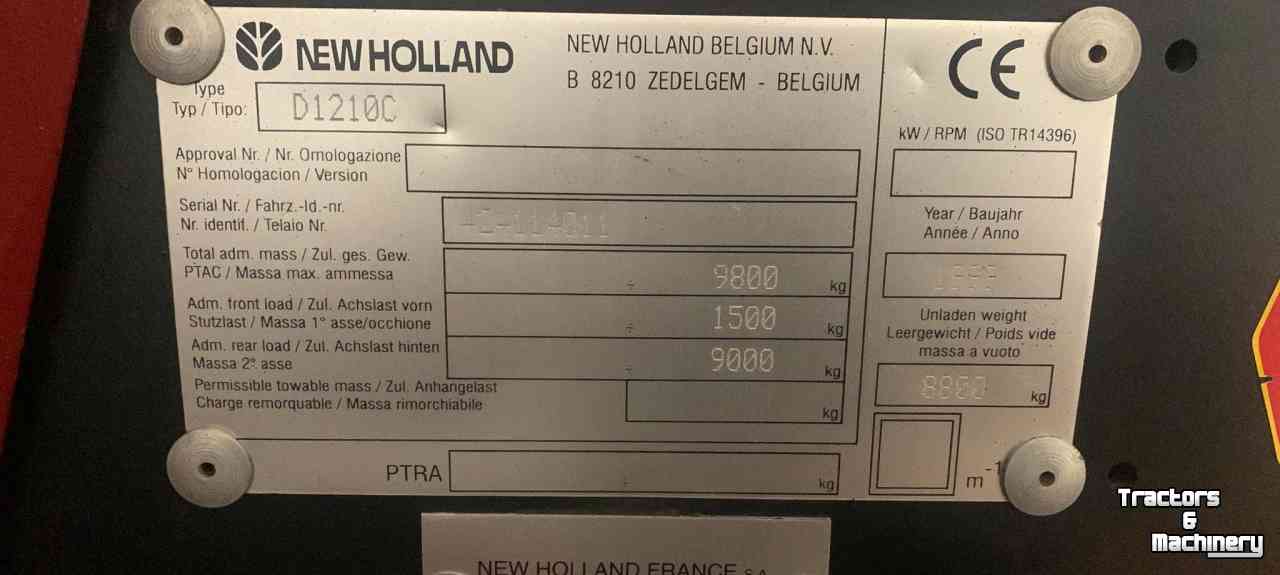 Presses New Holland D 1210 C Groot-Pakken Pers