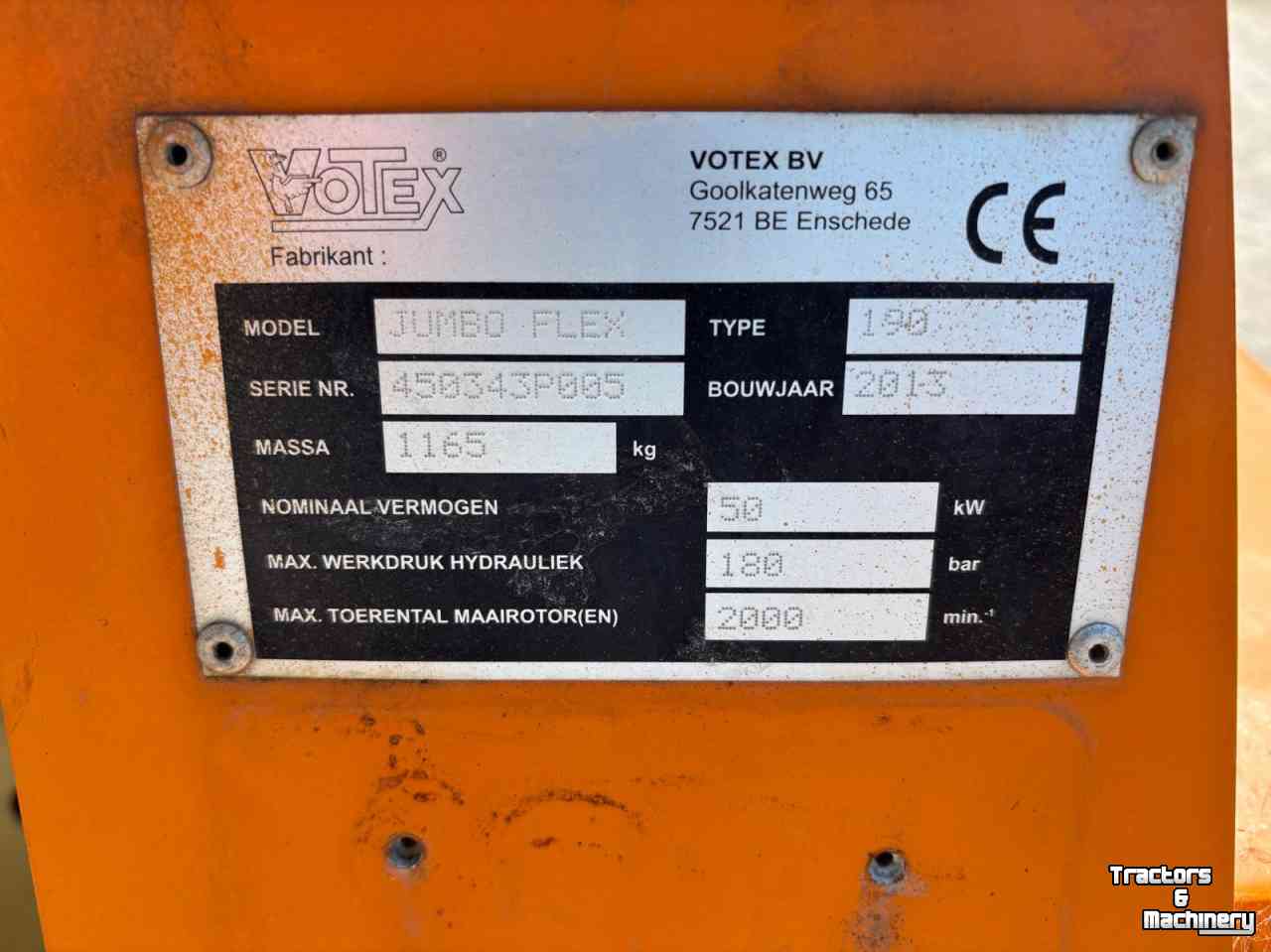Rotobroyeur Votex Votex Jumbo Flex 190 (450343P005)