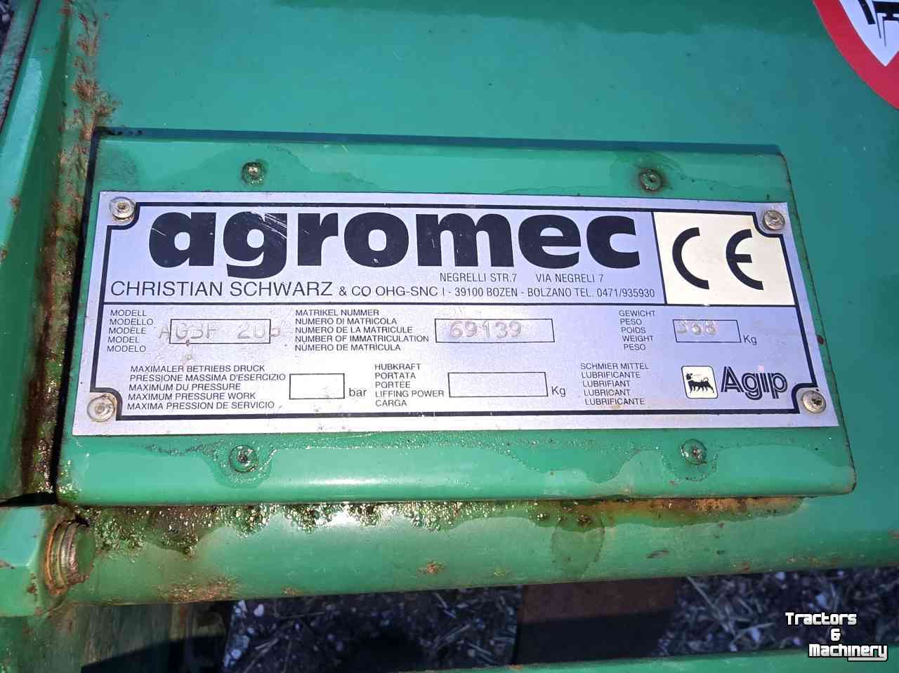 Fraise rotative Agromec Frees 205 cm
