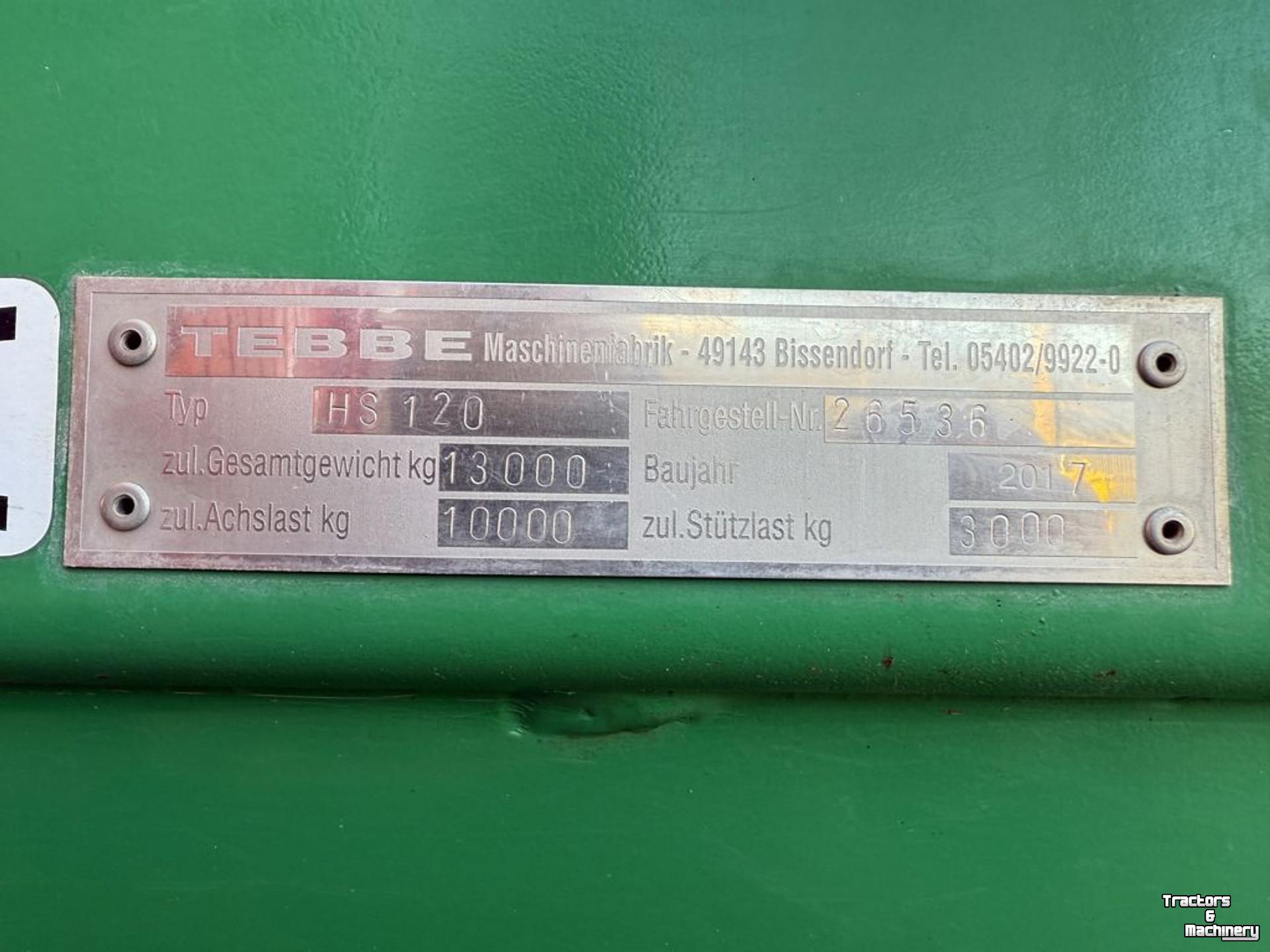 Epandeur de fumier Tebbe Tebbe HS 120