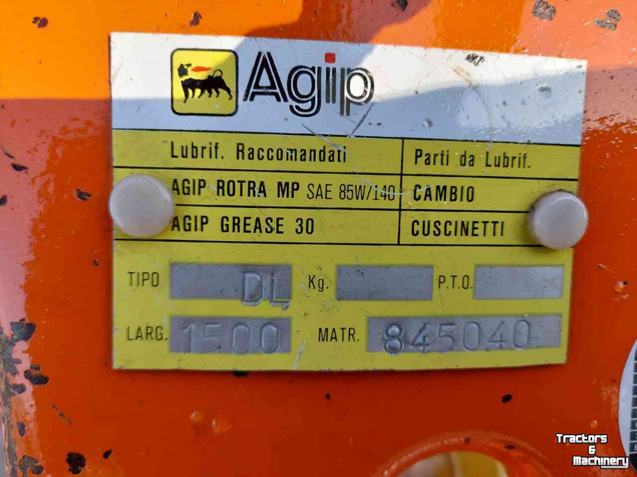 Herse rotative  Agip BL-1500 Rotorkopeg / Rotoreg / Kopeg