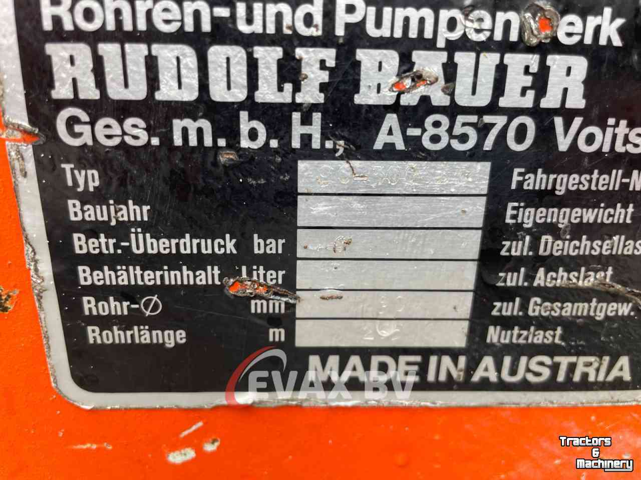 Enrouleur d‘irrigation Bauer Rainstar 90-265