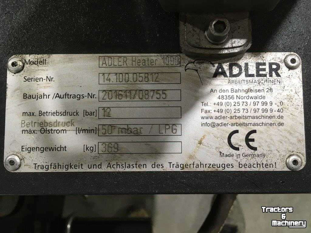 Désherbeur thermique Adler Heater 1000