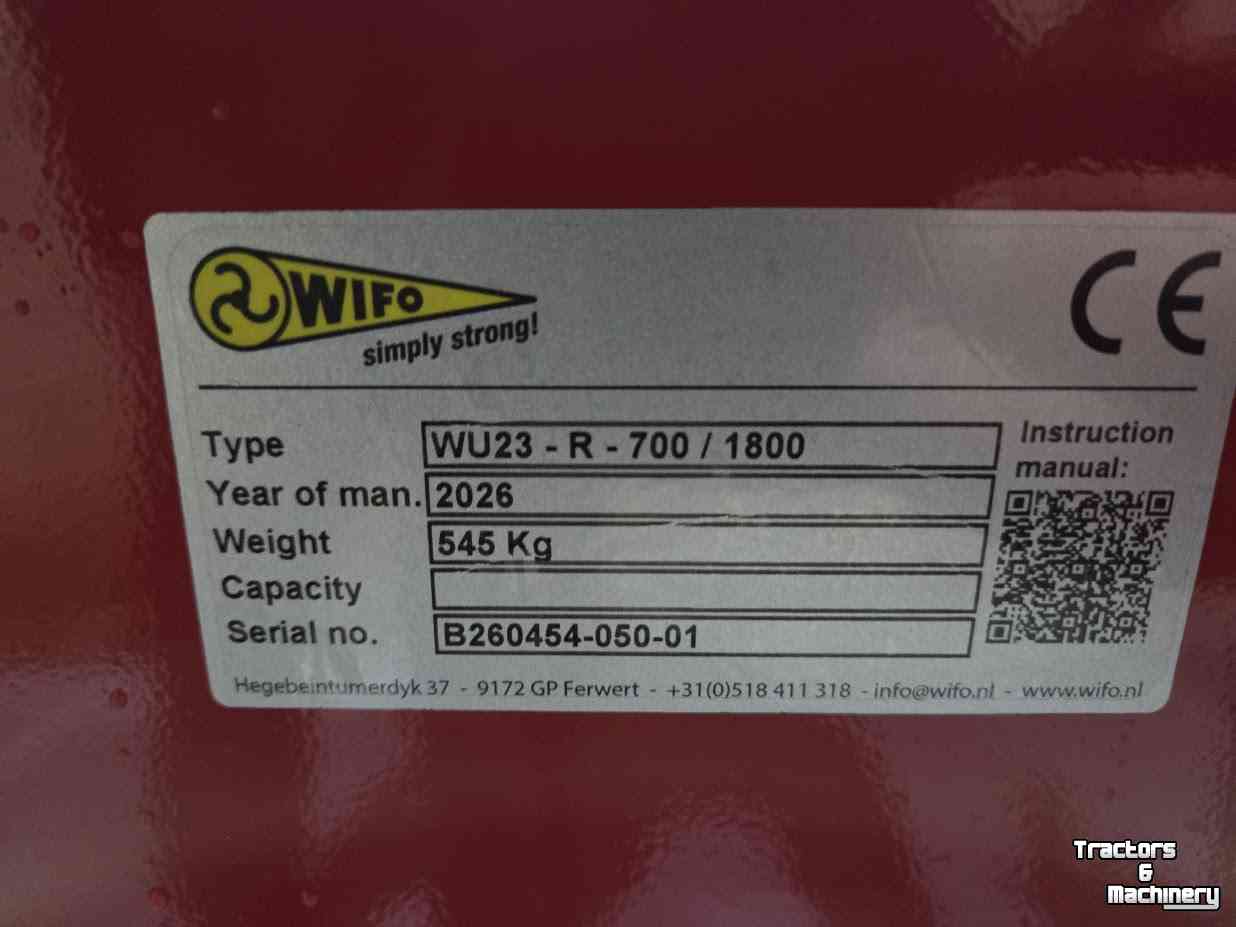 Décompacteur  Wifo WU23-R-700 / 1800 Woelpoot