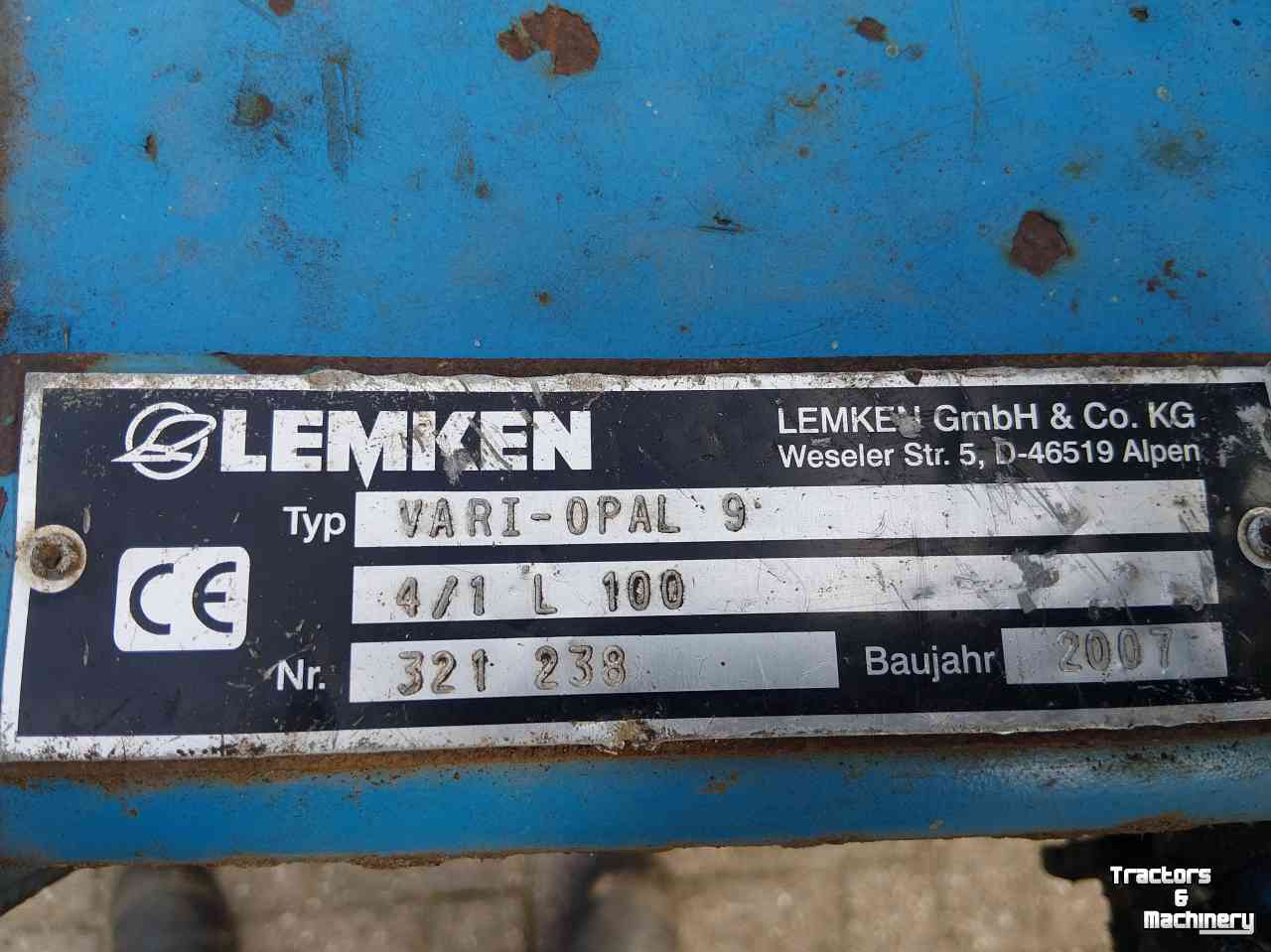 Charrues Lemken Vari-opal 9    5 schaar (4+1) ploeg