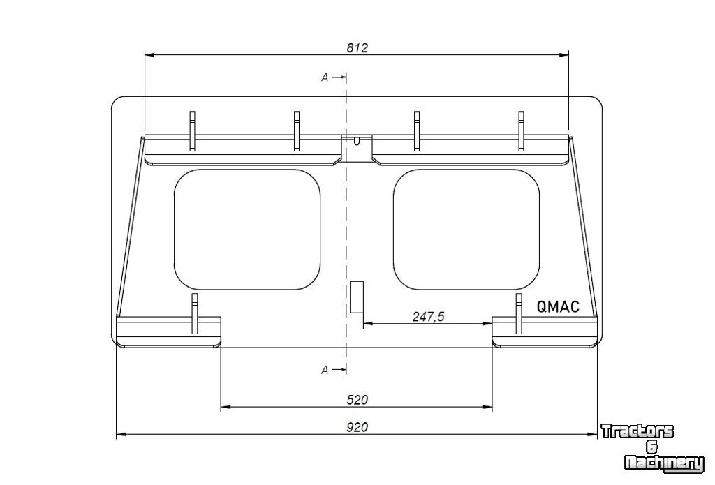 Autres pièces d’équipement et accessoires Qmac Aanlasframe voor SCHAFFER loader GELASTE uitvoering