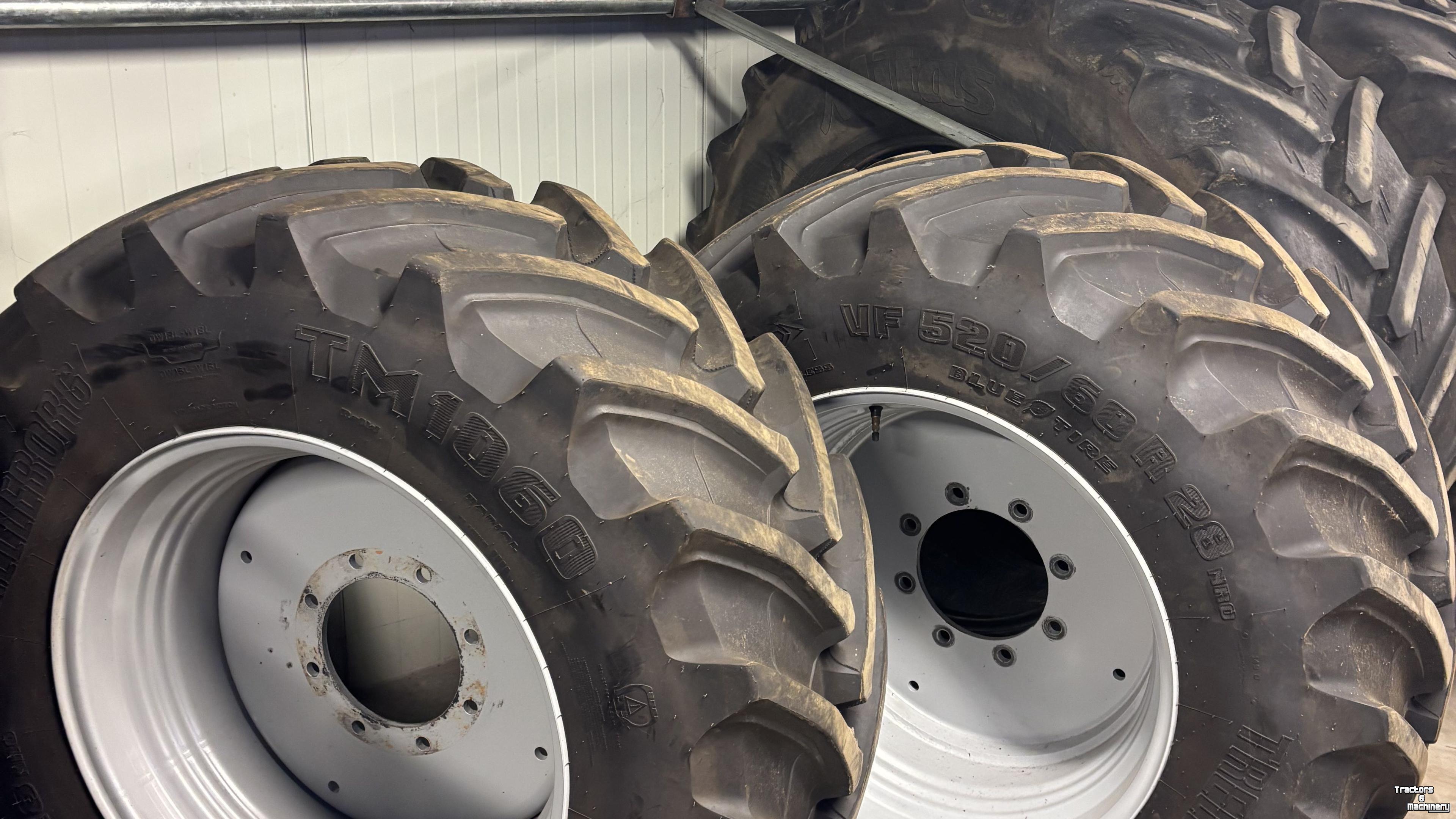 Roues, Pneus, Jantes, Barillets Jumelage Trelleborg TRELLEBORG VF 520/60R28 cpl wielen