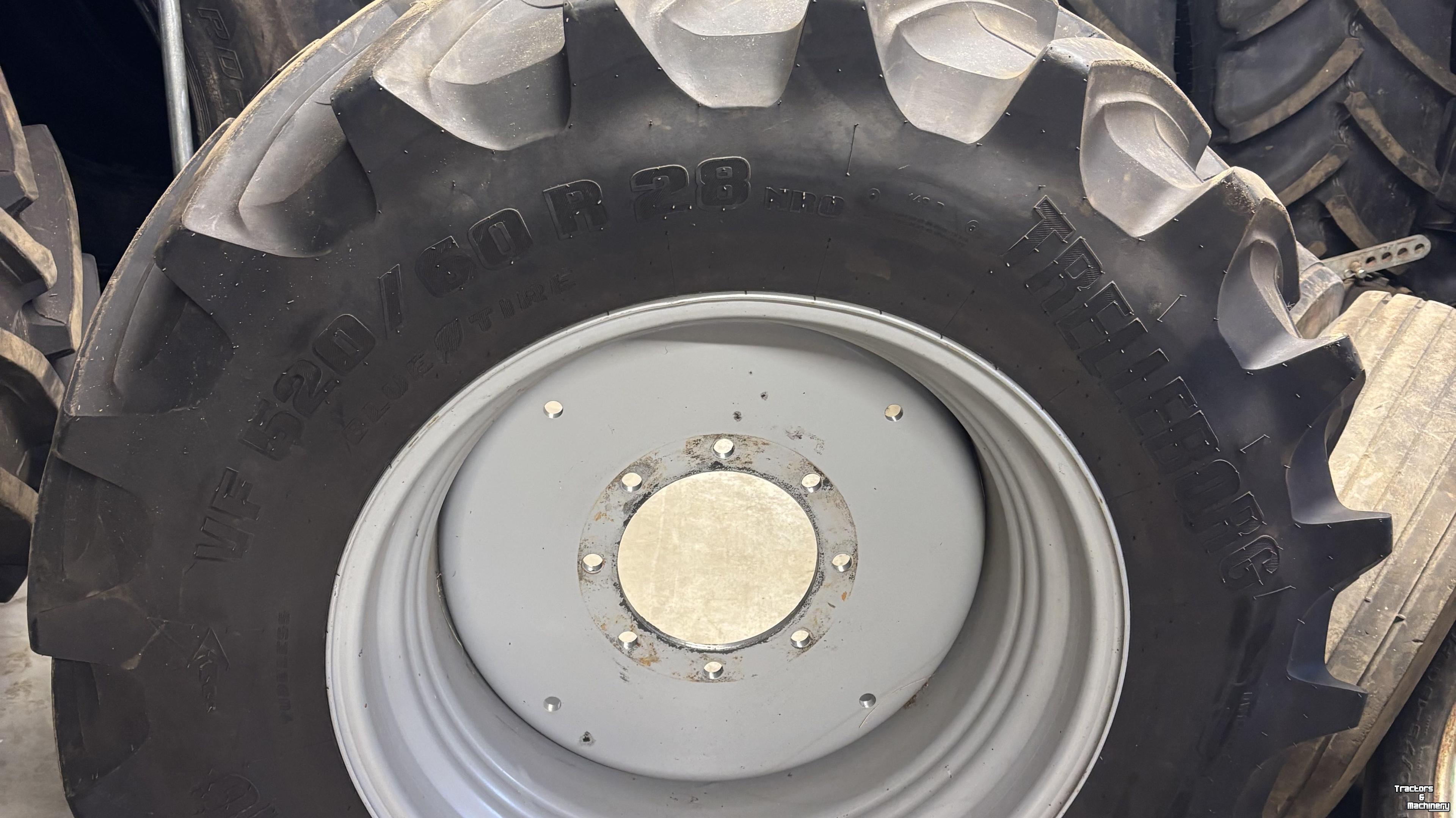 Roues, Pneus, Jantes, Barillets Jumelage Trelleborg TRELLEBORG VF 520/60R28 cpl wielen