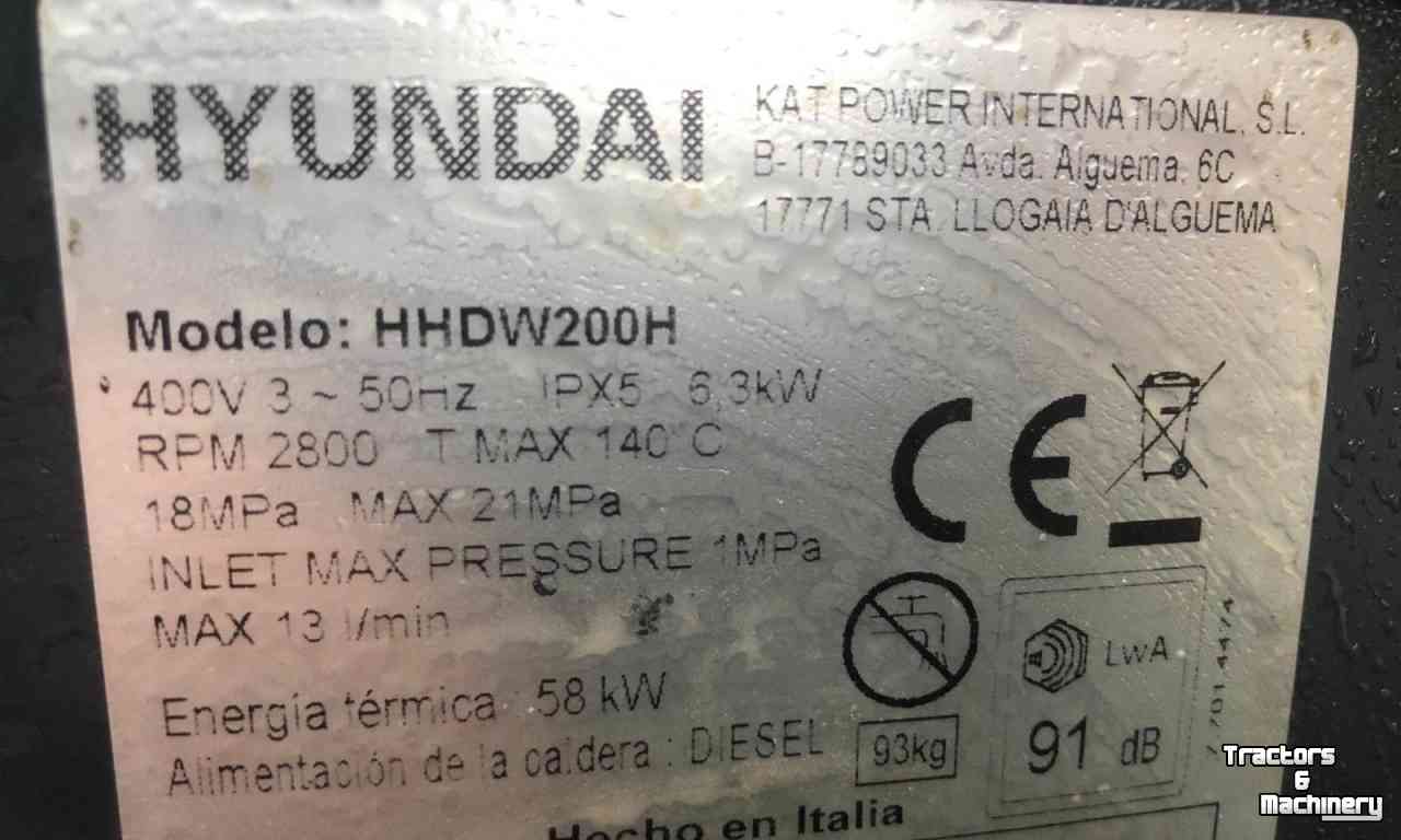 Nettoyeur à haute pression Chaud/Froid Hyundai HHDW200H