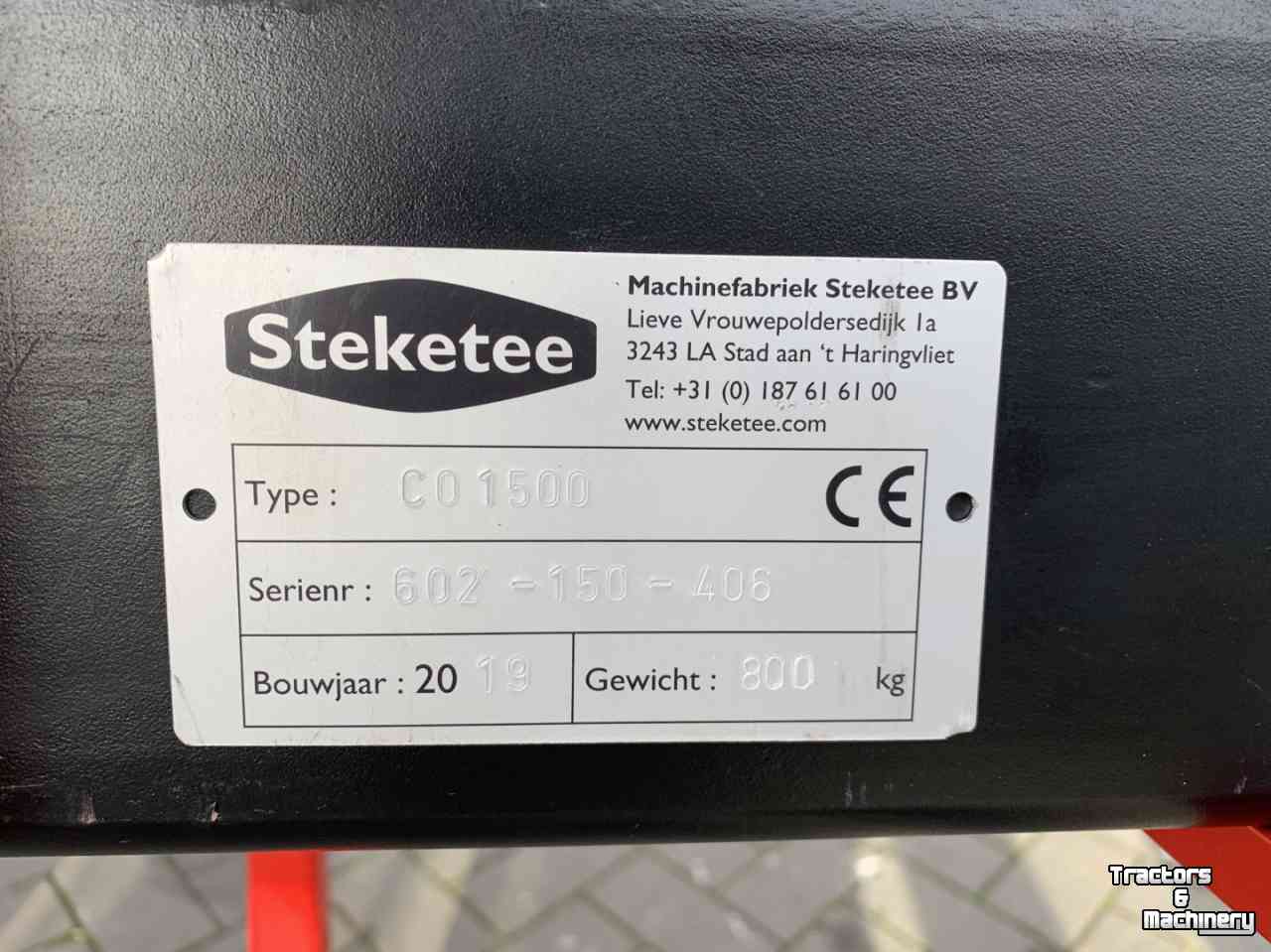 Bineuse Steketee CO 1500 handmatig stuurframe Lemken
