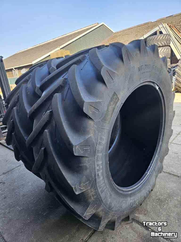 Roues, Pneus, Jantes, Barillets Jumelage Michelin 710/60R42 Xeobib. 30 mm!