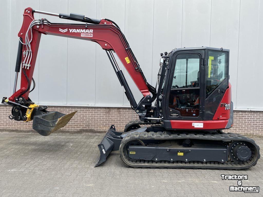 Mini pelleteuse Yanmar SV100-7 incl. vaste Engcon (serv. 58382)