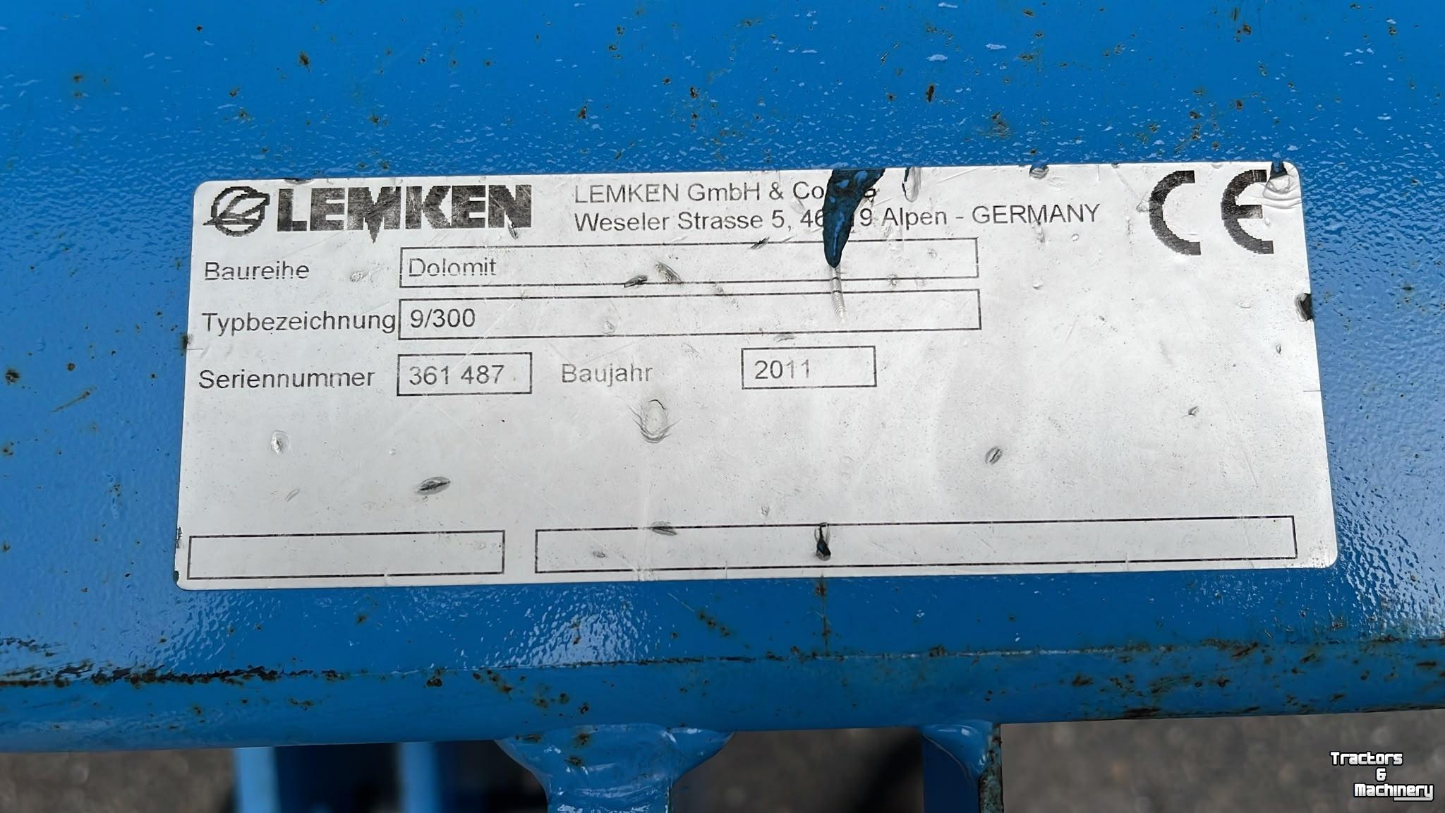 Cultivateur Lemken dolomit 9 voorzetwoeler