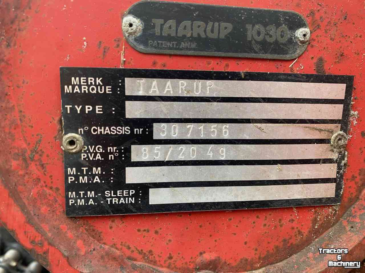 Autochargeuse Taarup 1030