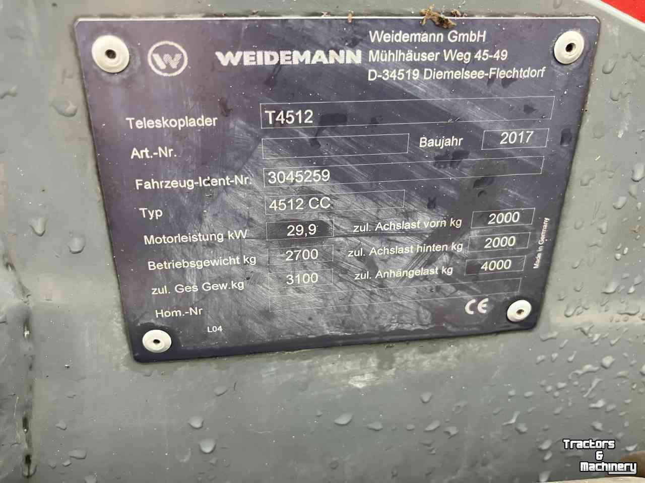 Chargeuse sur pneus Wiedenmann 4512 T