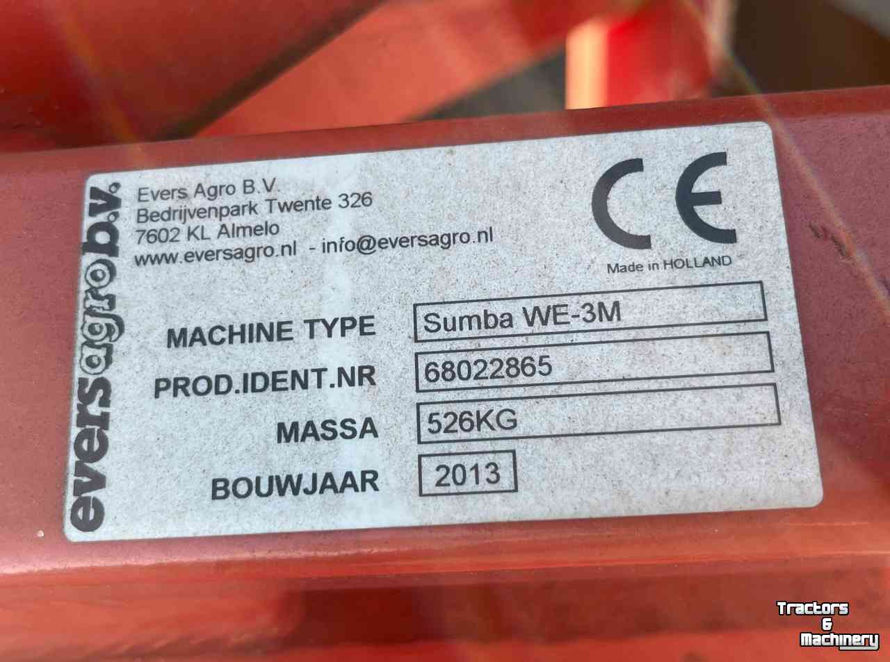Décompacteur Evers Sumba WE-3M woeler, woelpoot, vaste tand, diepwoeler, grondbewerking
