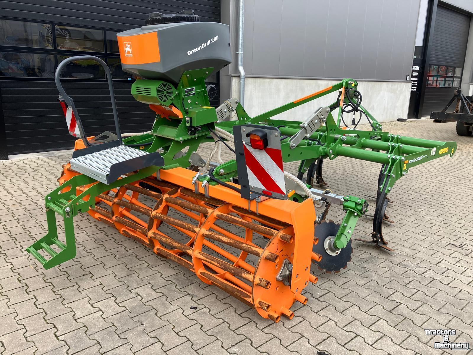 Cultivateur Amazone Cenio 3000 met kooirol SW 600 & GreenDrill 200-E