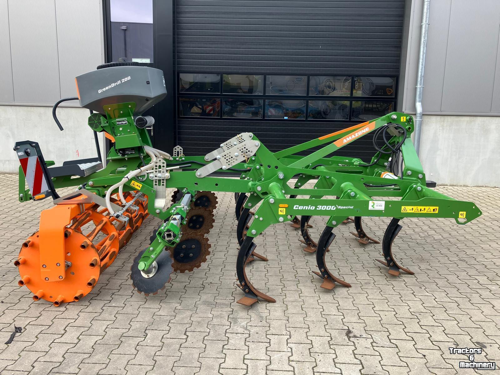 Cultivateur Amazone Cenio 3000 met kooirol SW 600 & GreenDrill 200-E