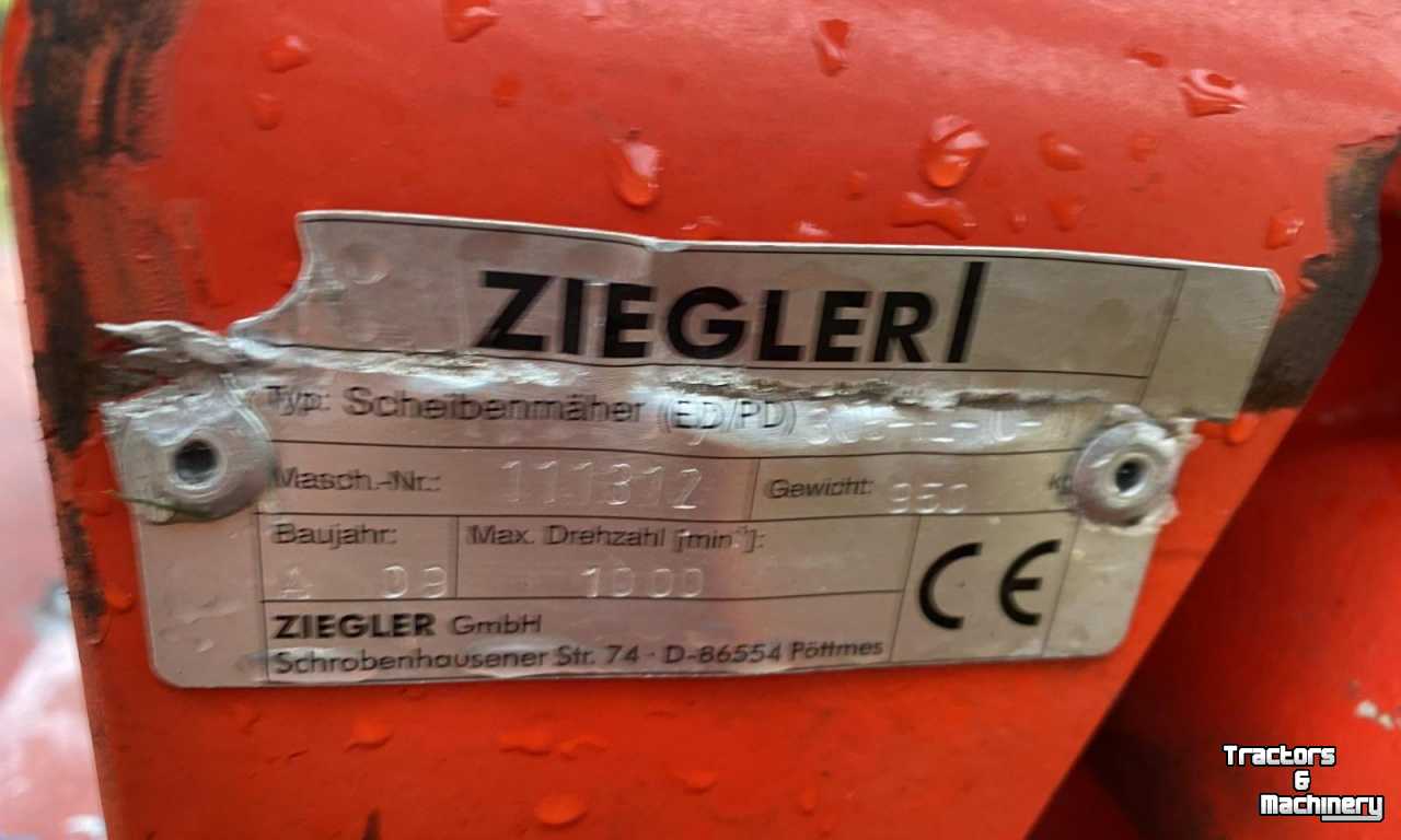 Faucheuse Ziegler PD 305-FZ-IC Schijvenmaaier Disc Mower