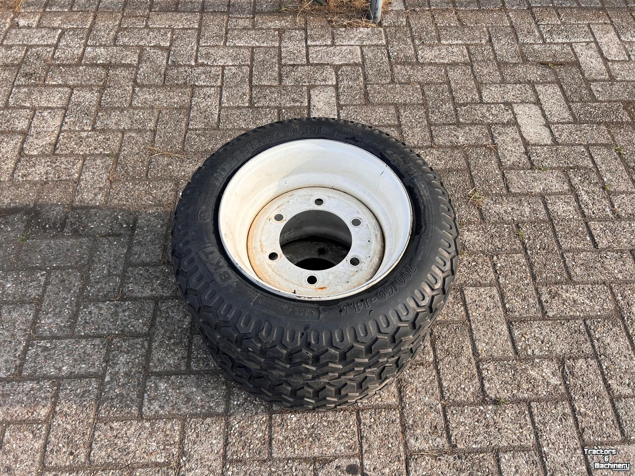 Roues, Pneus, Jantes, Barillets Jumelage BKT 200/60-14.5