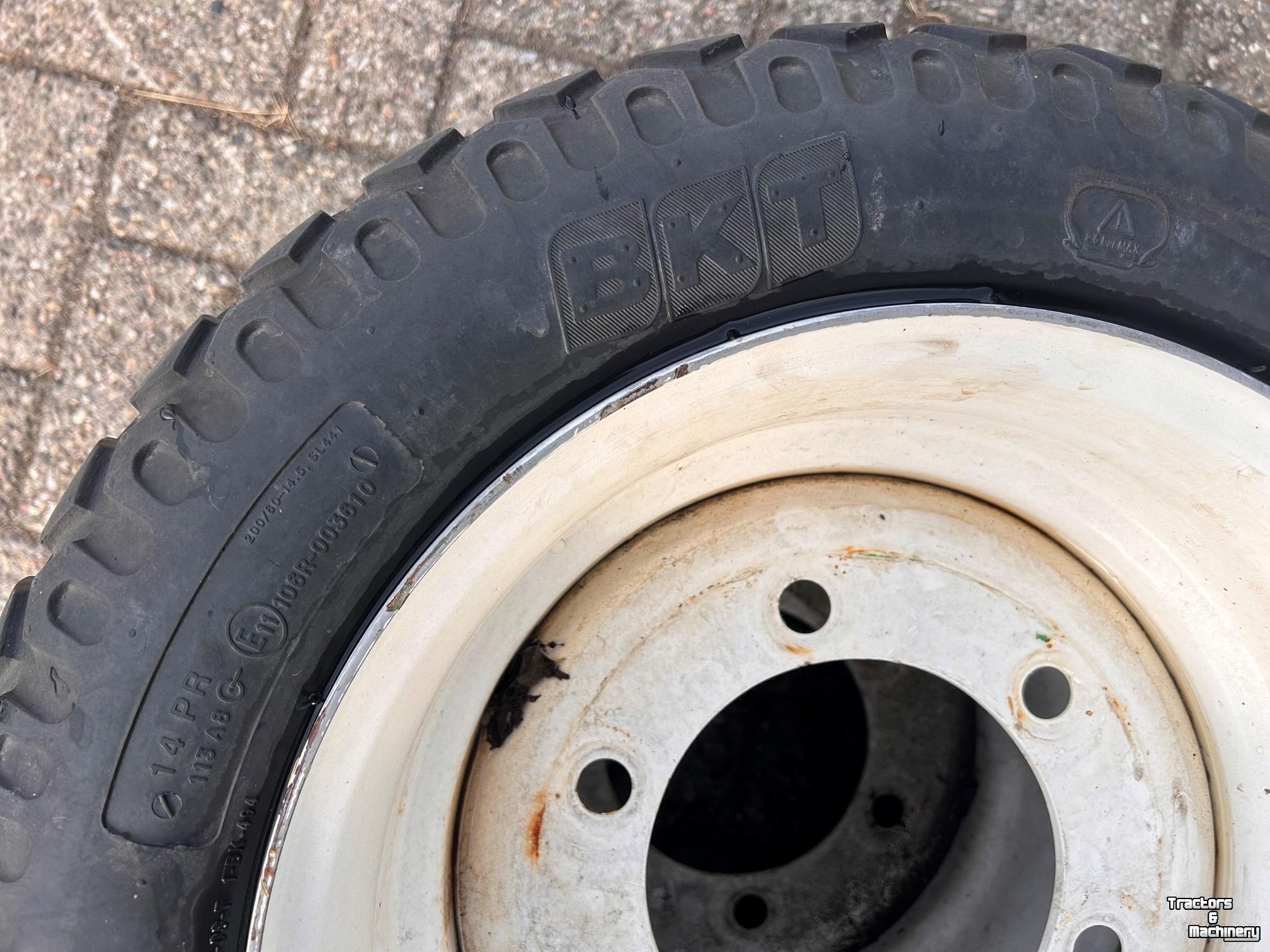 Roues, Pneus, Jantes, Barillets Jumelage BKT 200/60-14.5