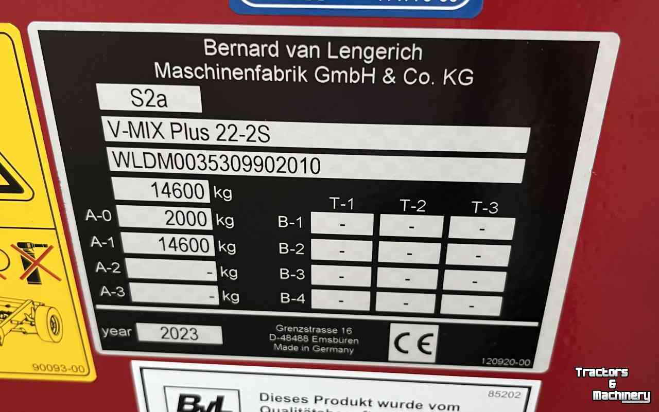 Mélangeuse Verticale BVL V-Mix Plus 22-2S Voermengwagen Nieuw, Demo. Voermachines