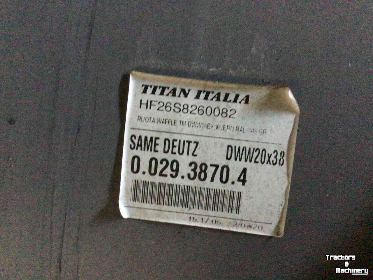 Roues, Pneus, Jantes, Barillets Jumelage Deutz-Fahr DWW 20-38 verstelbaar