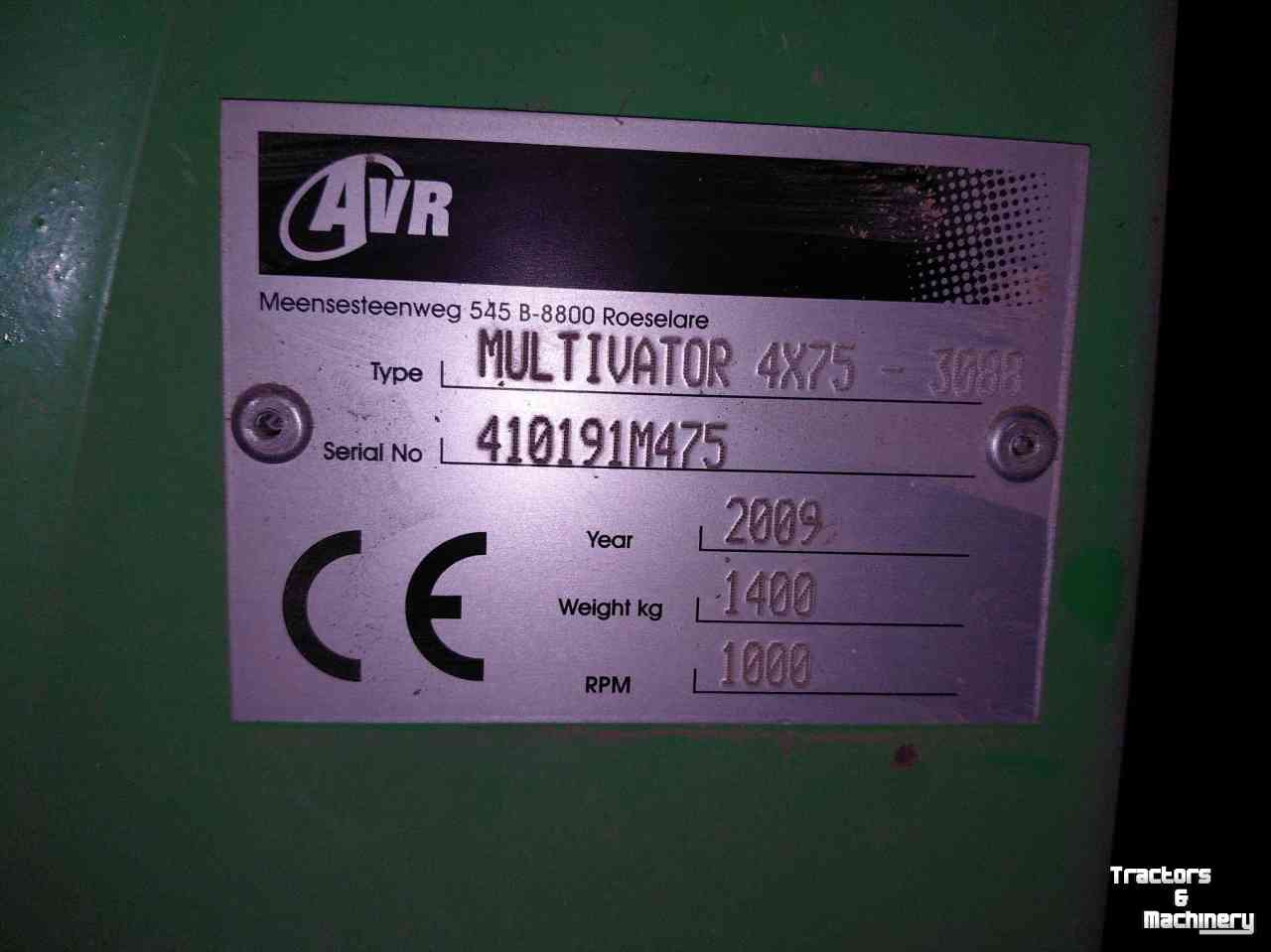 Fraise rotative AVR mulitvator