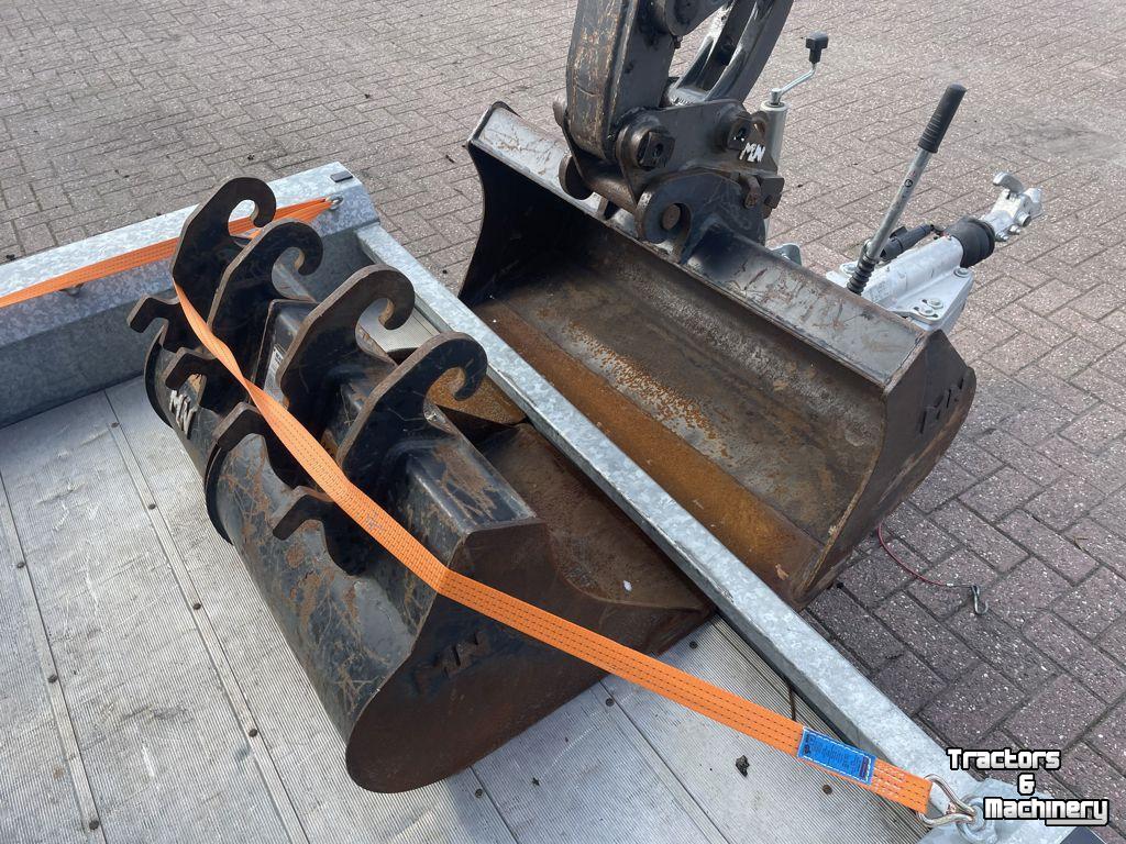 Mini pelleteuse Volvo EC 35D kraan + Hulco machinetransporter