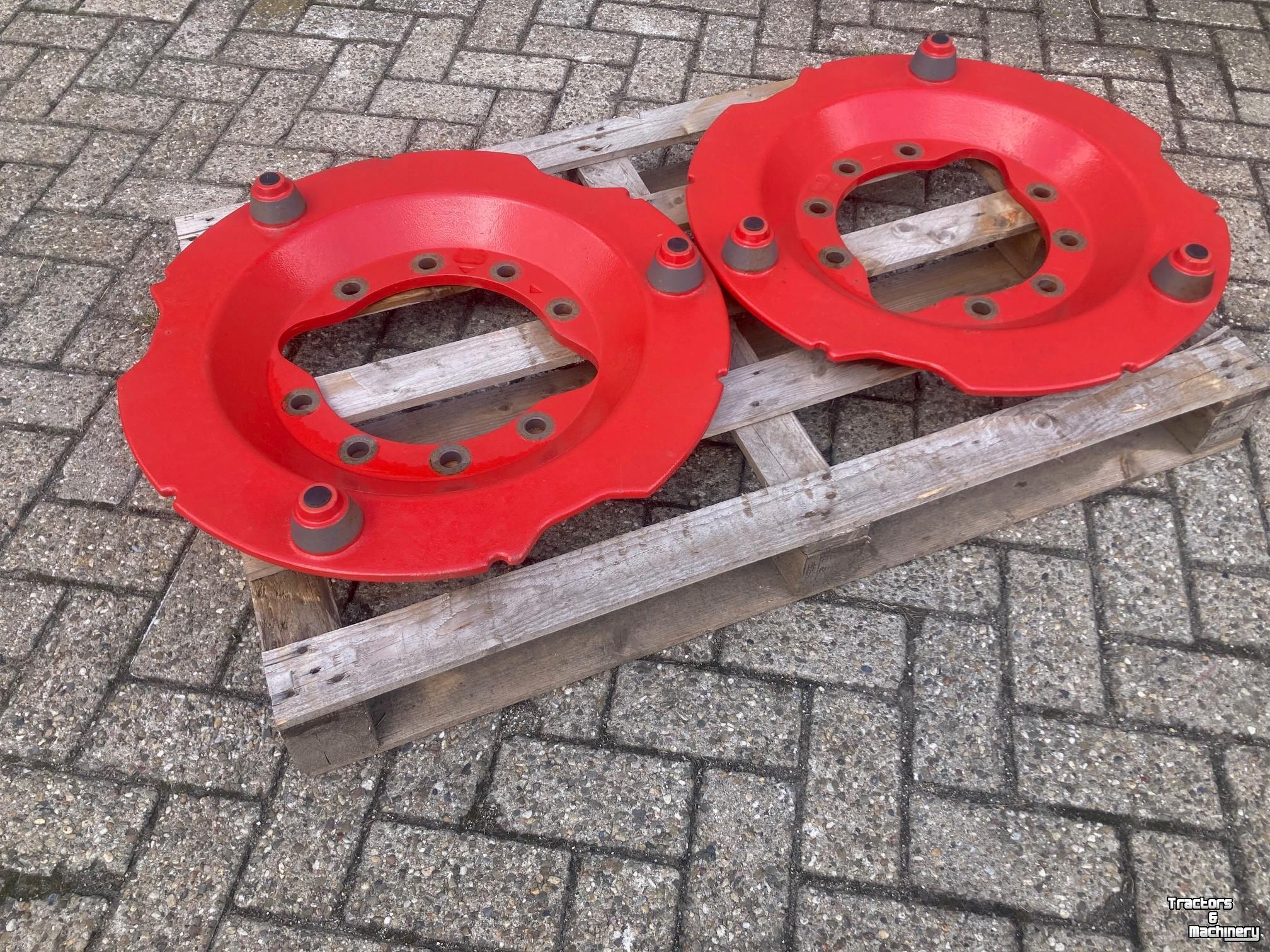 Tracteur Fendt adapterplaten wielgewichten 10 gats