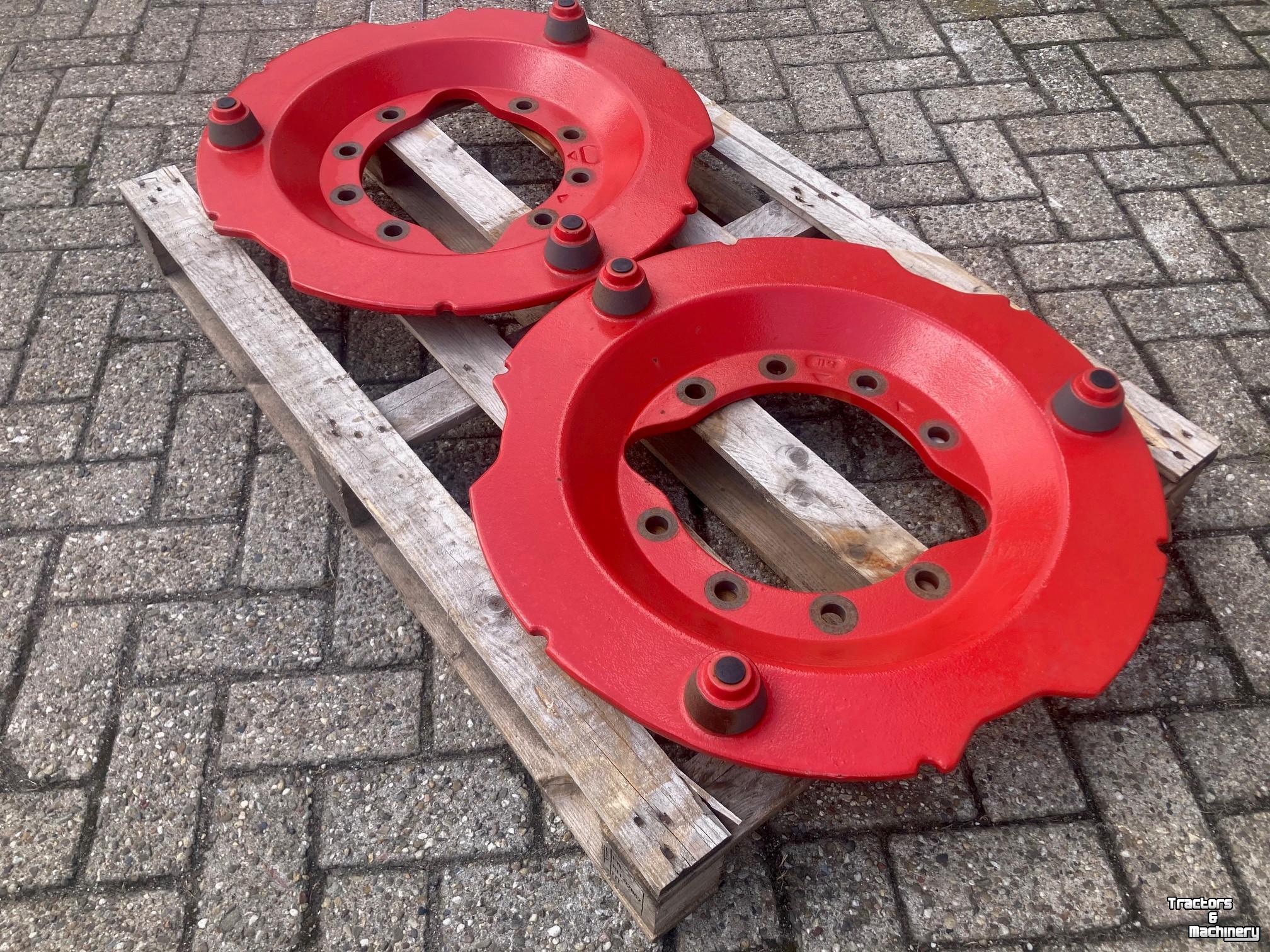 Tracteur Fendt adapterplaten wielgewichten 10 gats