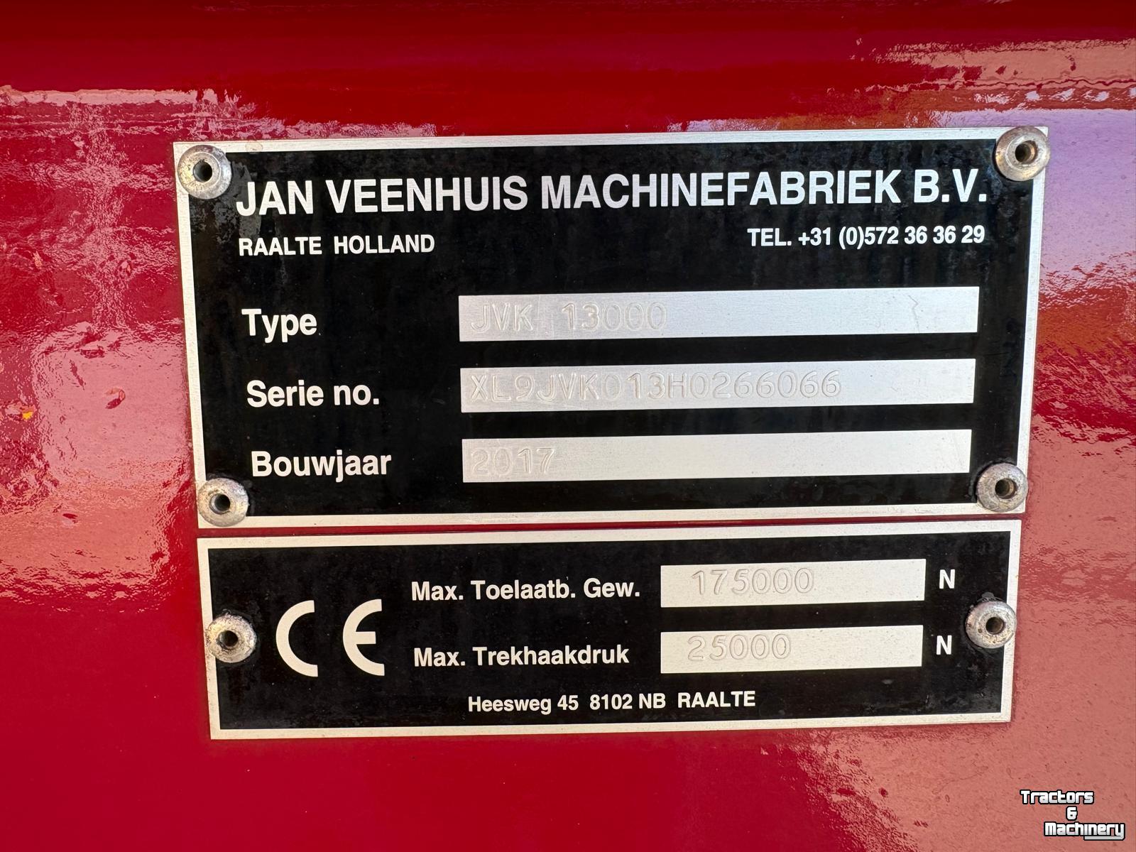 Benne agricole Veenhuis JVK 13000