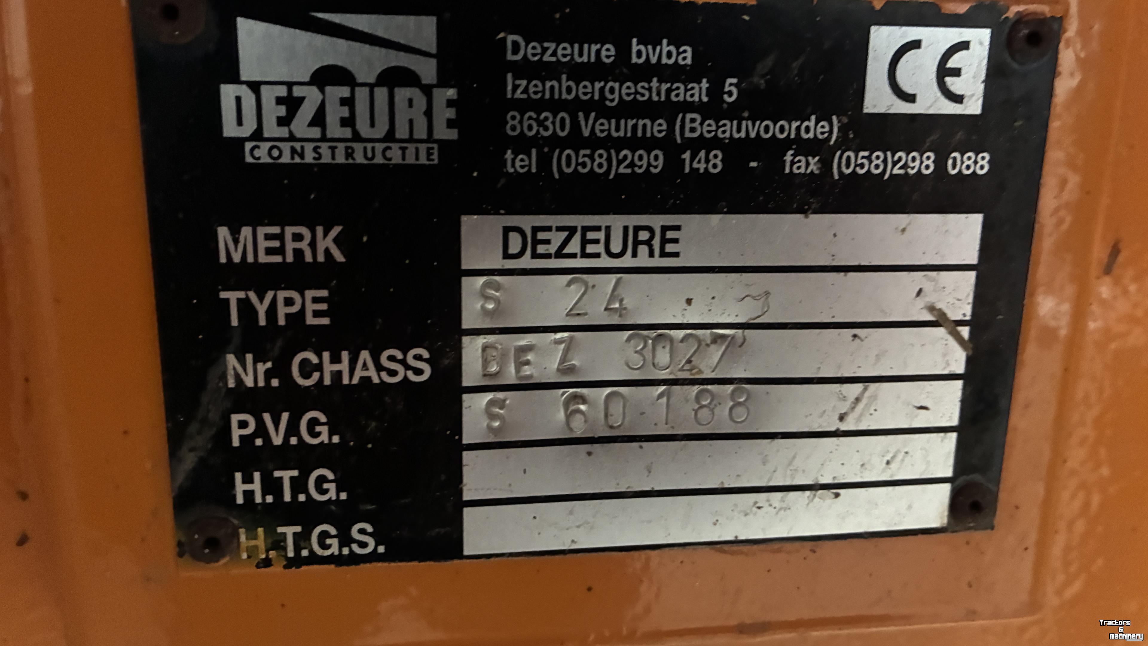 Remorque porte-machines Dezeure Dezeure S 24