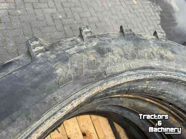 Roues, Pneus, Jantes, Barillets Jumelage BKT 270/95R48
